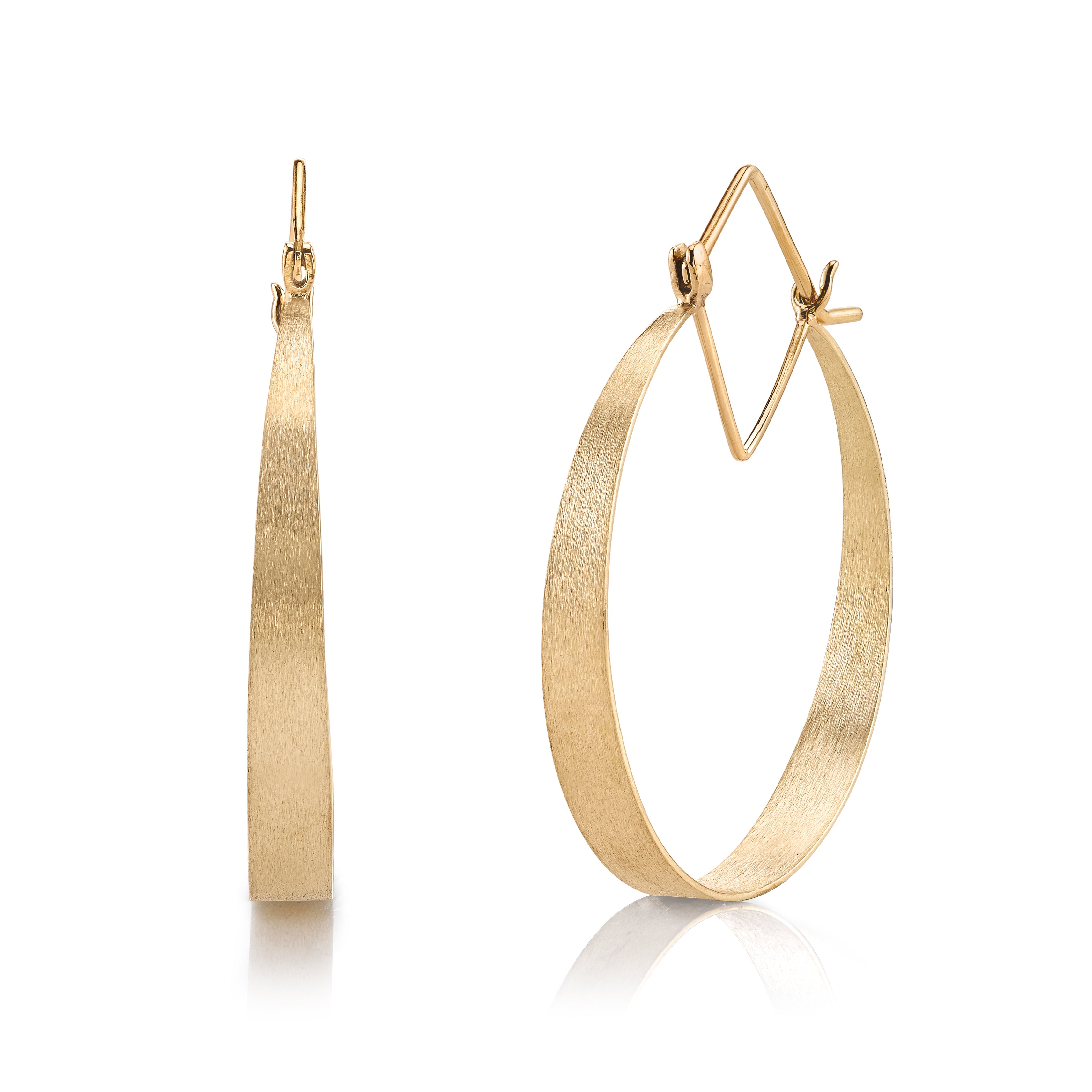 NAVETTE HOOP EARRING