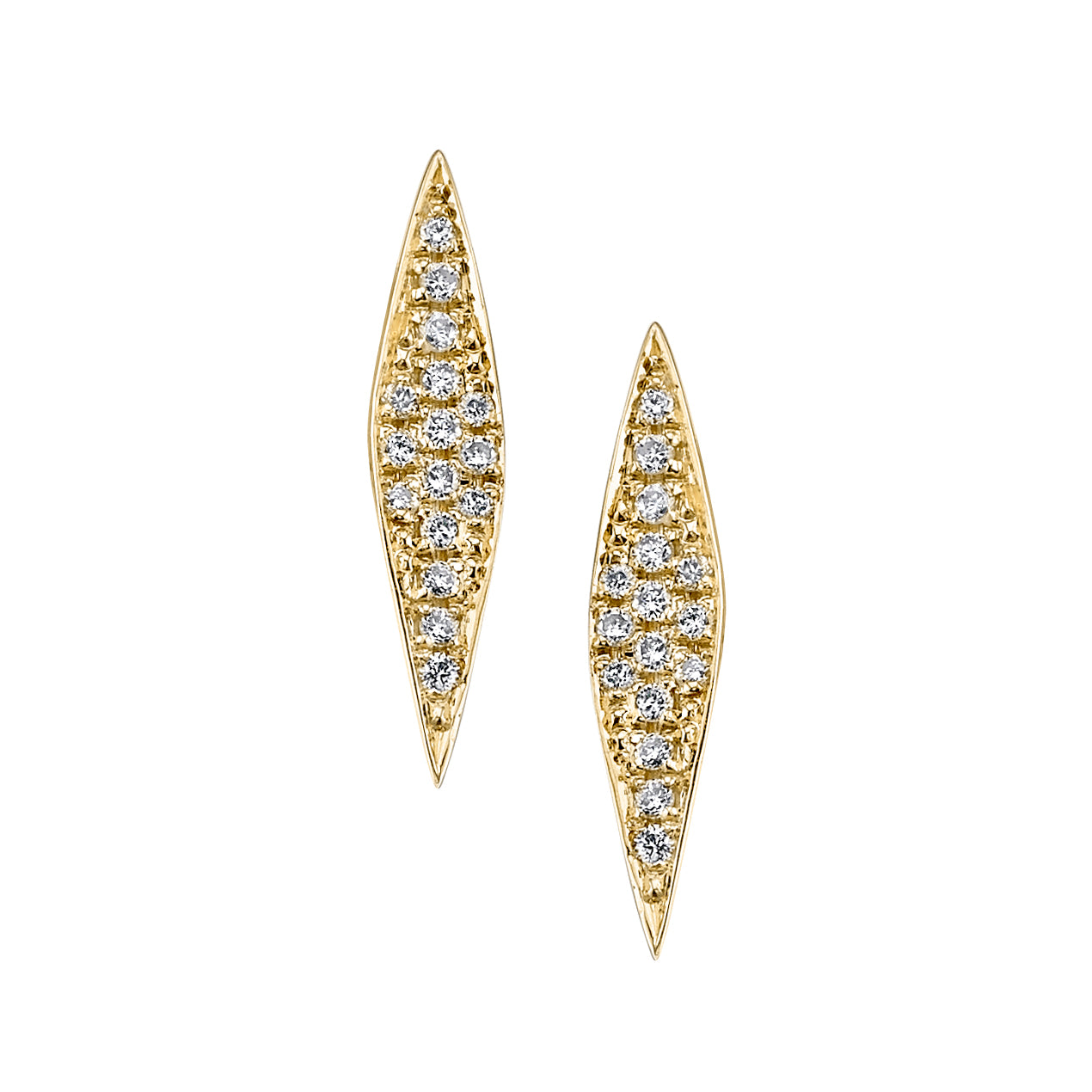 Small Signature Marquise Earrings with Diamond Pave