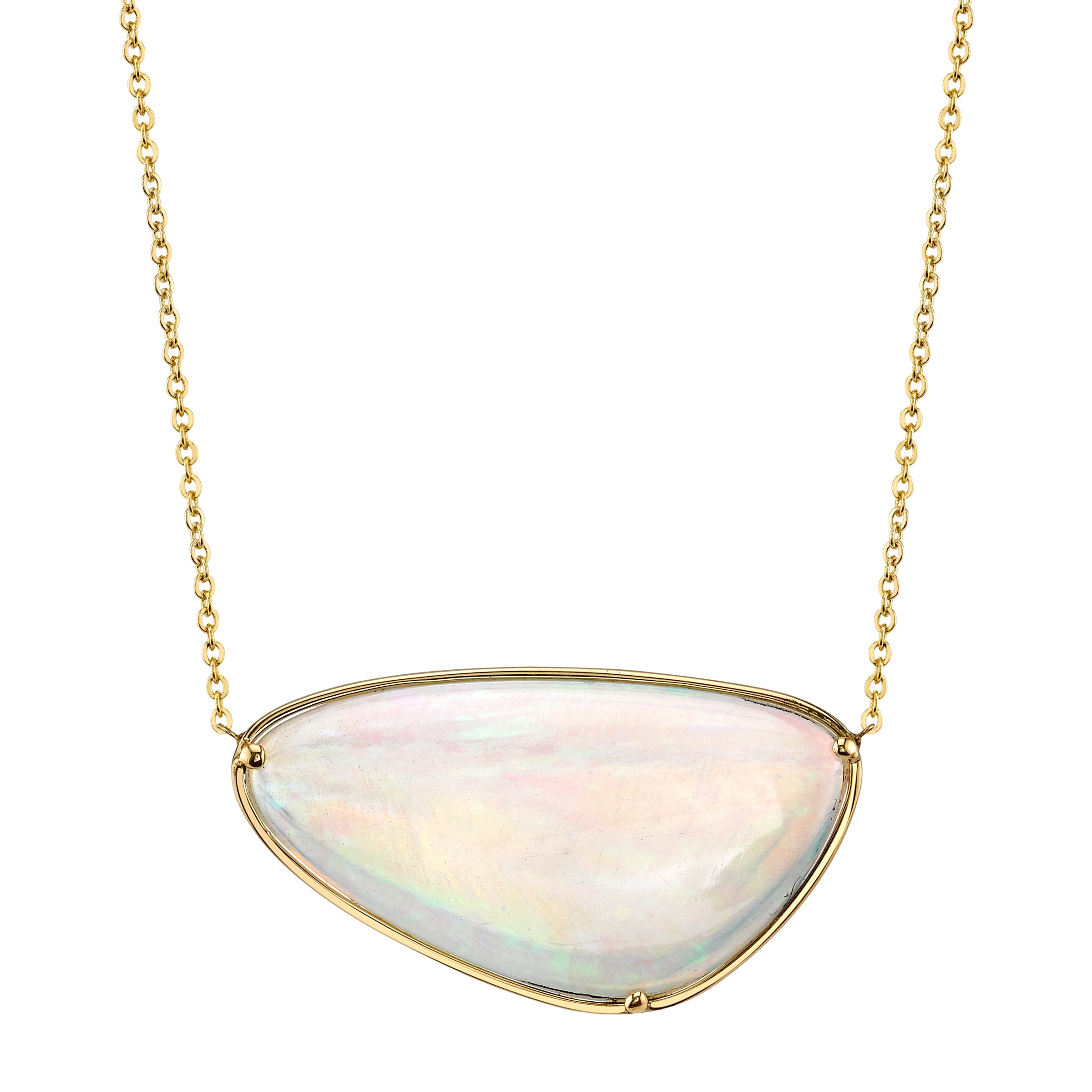 One of a Kind Opal Necklace in Yellow Gold